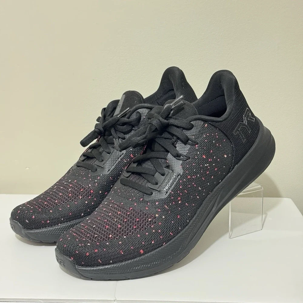 TYR Techknit RNR-1 Running Shoes Mens 9.5 W11 Black Pink Surgenernrg+ Athletic - Picture 3 of 7